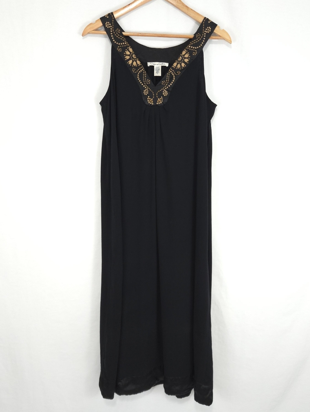 Oscar De La Renta Women's Black Pima Cotton Nightgown